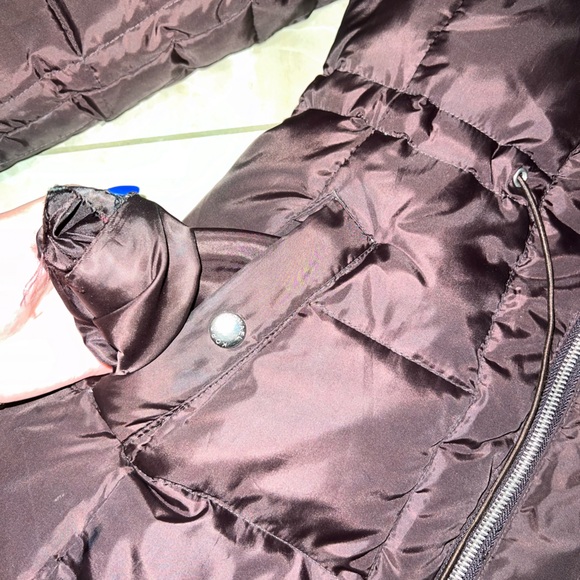 Michael Kors Brown Puffer Faux Fur Hooded Coat - Picture 9 of 10